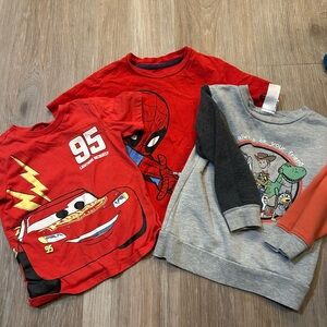 Disney Pixar & Marvel Toddler Boy Bundle • 4T • Spider-Man, Toy Story, & Cars